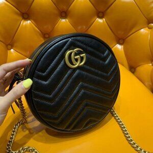🎁New Marmont mini round shoulder Bag Black